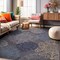 World Rug Gallery Modern Floral Swirl Design Non-Slip Area Rug 5'3'' x 7'3'' Gray 508GRAY5X7 - alternate 1
